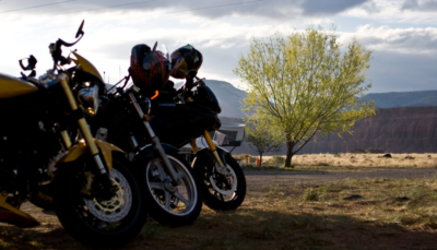 motorcycle sunset utah