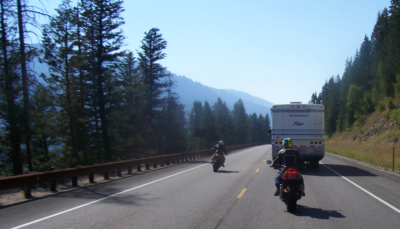 Motorcycles Overtaking slow moving traffic