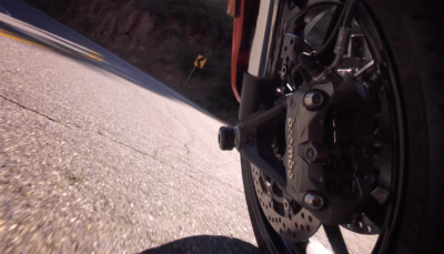 sand in a corner on a motorcycle