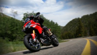 Ducati Multistrada in a Corner